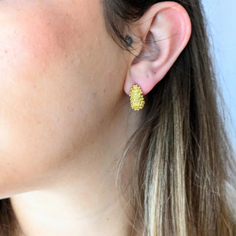 Bellona Earrings - Cast Bronze Gold Plated