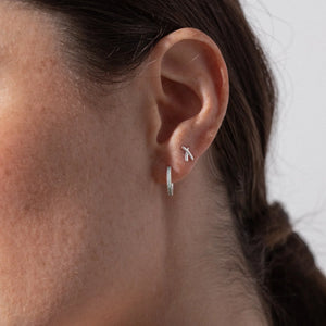 Silver Tiny Kiss Studs - Well Done