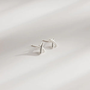Silver Tiny Kiss Studs - Well Done