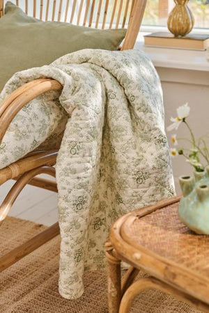 Quilt -  Green Flowers