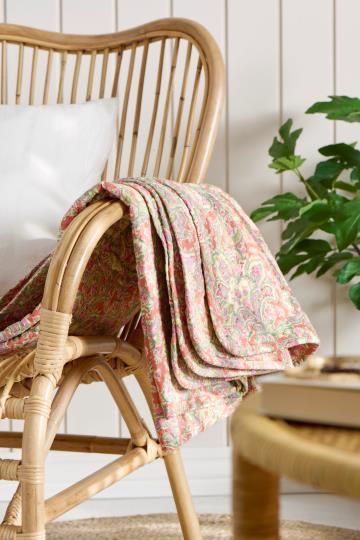 Quilt -  Orange Paisley Pattern