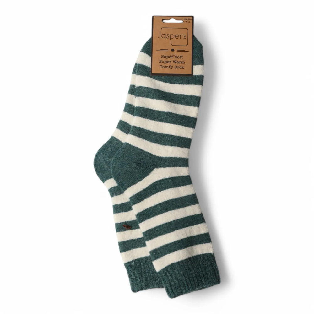Green Stripe Super Cosy Men’s Socks