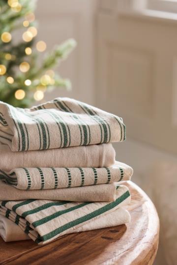 Tea Towel - Green Stripe