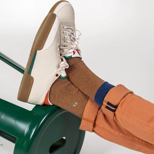 Striped Socks in Combed Cotton  - Horizon