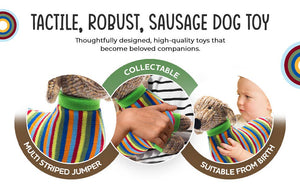 Knitted Sausage Dog Plush Toy