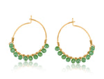 Olympia Cluster Beaded Earrings - Green