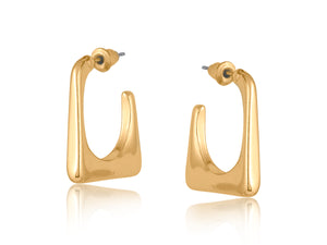 Hortense Organic Shape Earrings - Gold