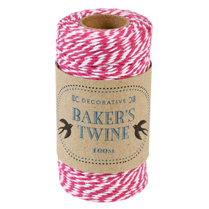 Roll of Twine - Pink and White (100m)