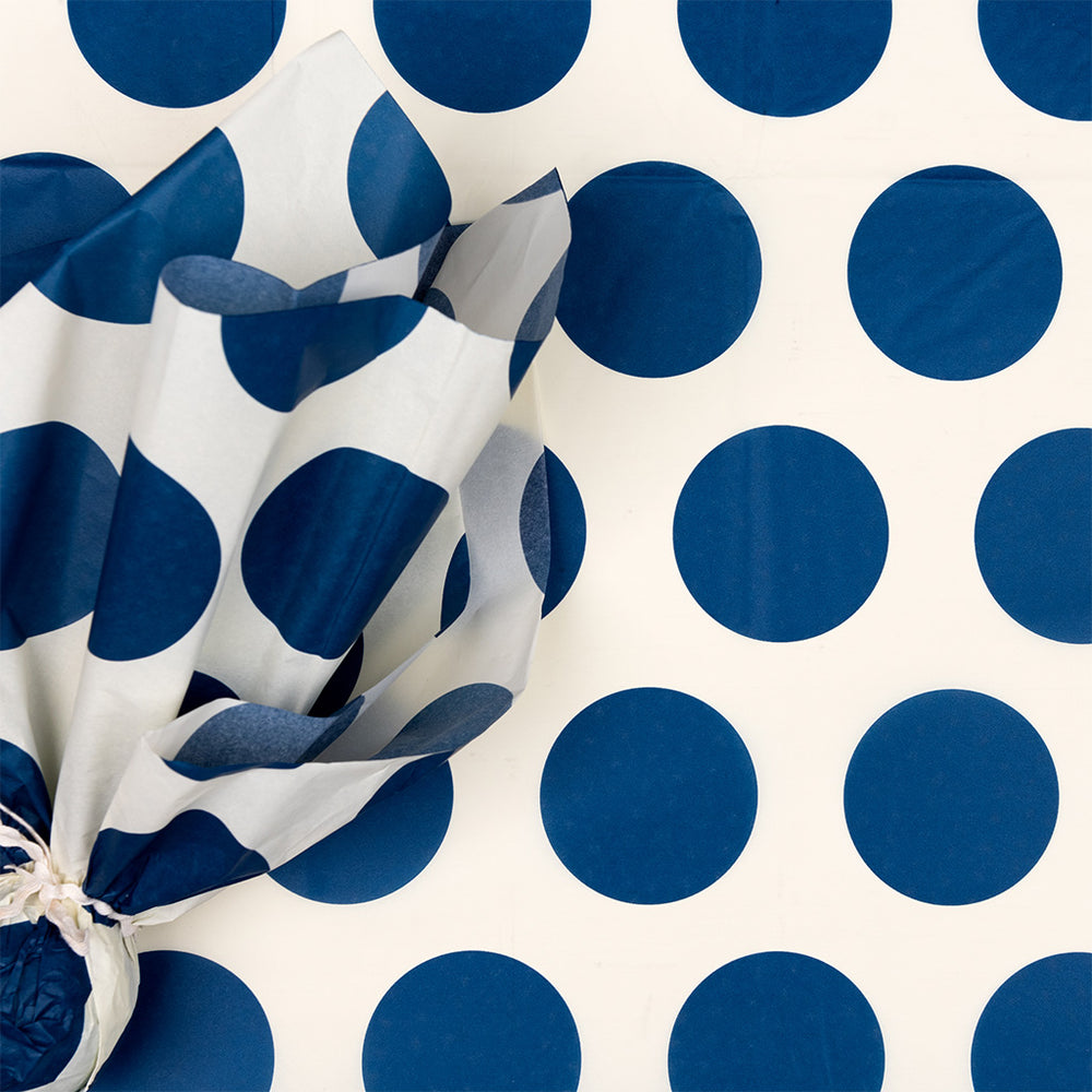 Navy on White Spotlight Printed Tissue Paper 10 sheets (50x70 cm)