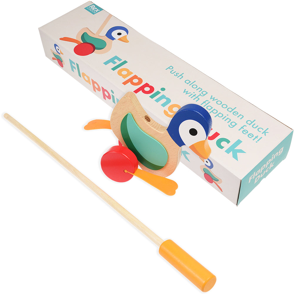 Wooden Push Along Flapping Duck