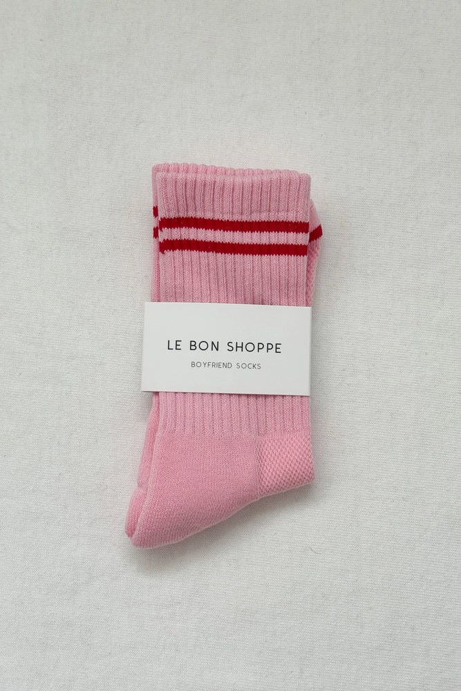 Boyfriend Socks: Armour Pink