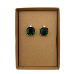 Emerald Sparkle Stud Earrings