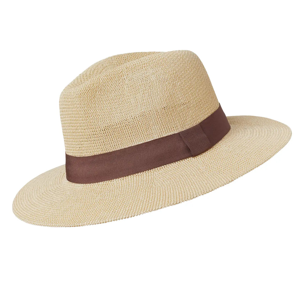 Panama Hat - Natural Paper with Coffee Band