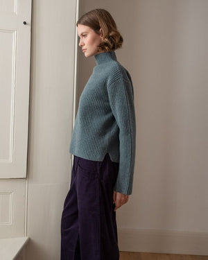 Matilda Ribbed Jumper - Caspian