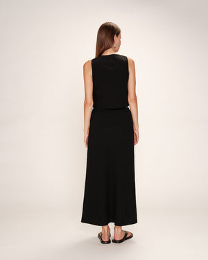 Rousse Linen and Cotton Skirt - Black