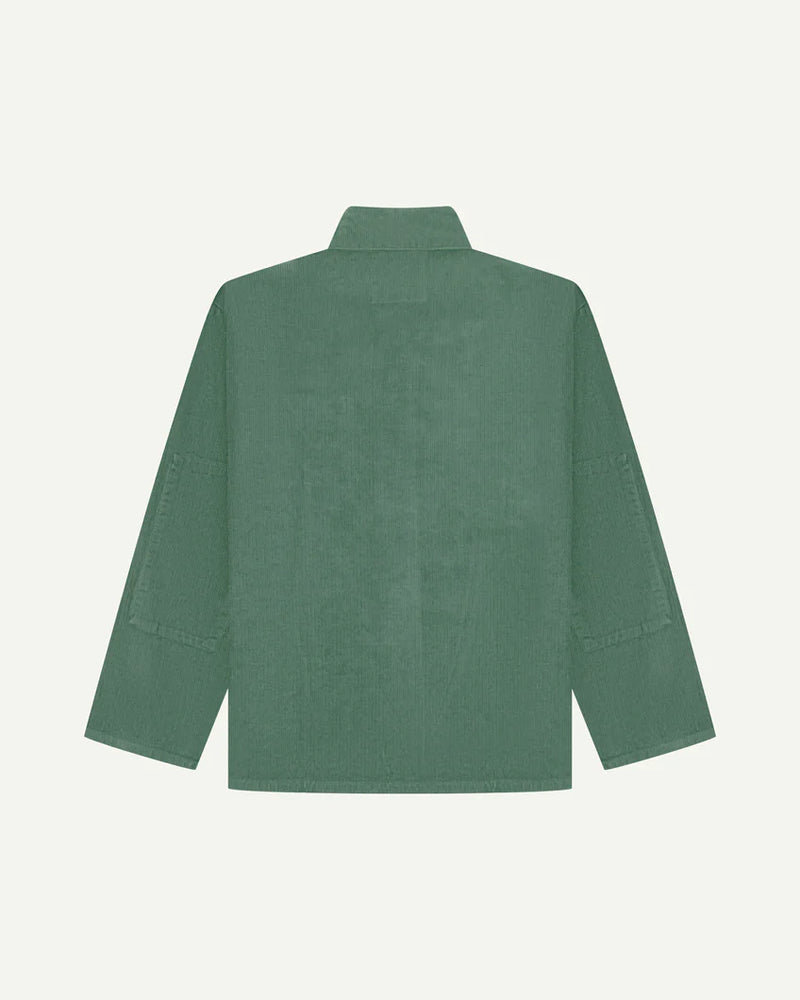 Men's Organic Buttoned Cord Overshirt - Eucalyptus
