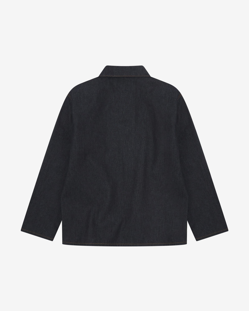Men's Organic Buttoned Overshirt - Raw Orta Denim