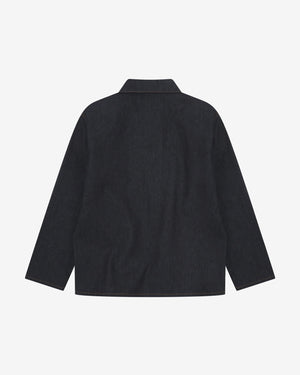 Men's Organic Buttoned Overshirt - Raw Orta Denim
