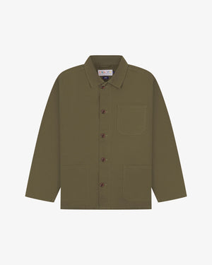 Men's Organic Buttoned Overshirt - Dark Taupe