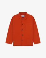Men's Organic Buttoned Overshirt - Rust