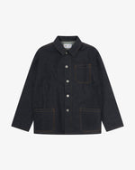 Men's Organic Buttoned Overshirt - Raw Orta Denim