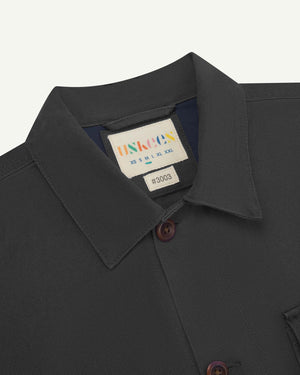 Men's Organic Buttoned Workshirt - Charcoal