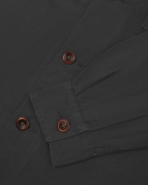 Men's Organic Buttoned Workshirt - Charcoal