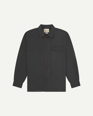 Men's Organic Buttoned Workshirt - Charcoal