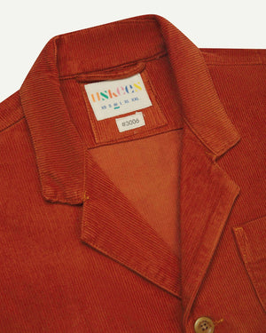 Men's Organic Cord Blazer - Rust