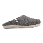 Hand-made Natural Brown Felted Wool Slippers
