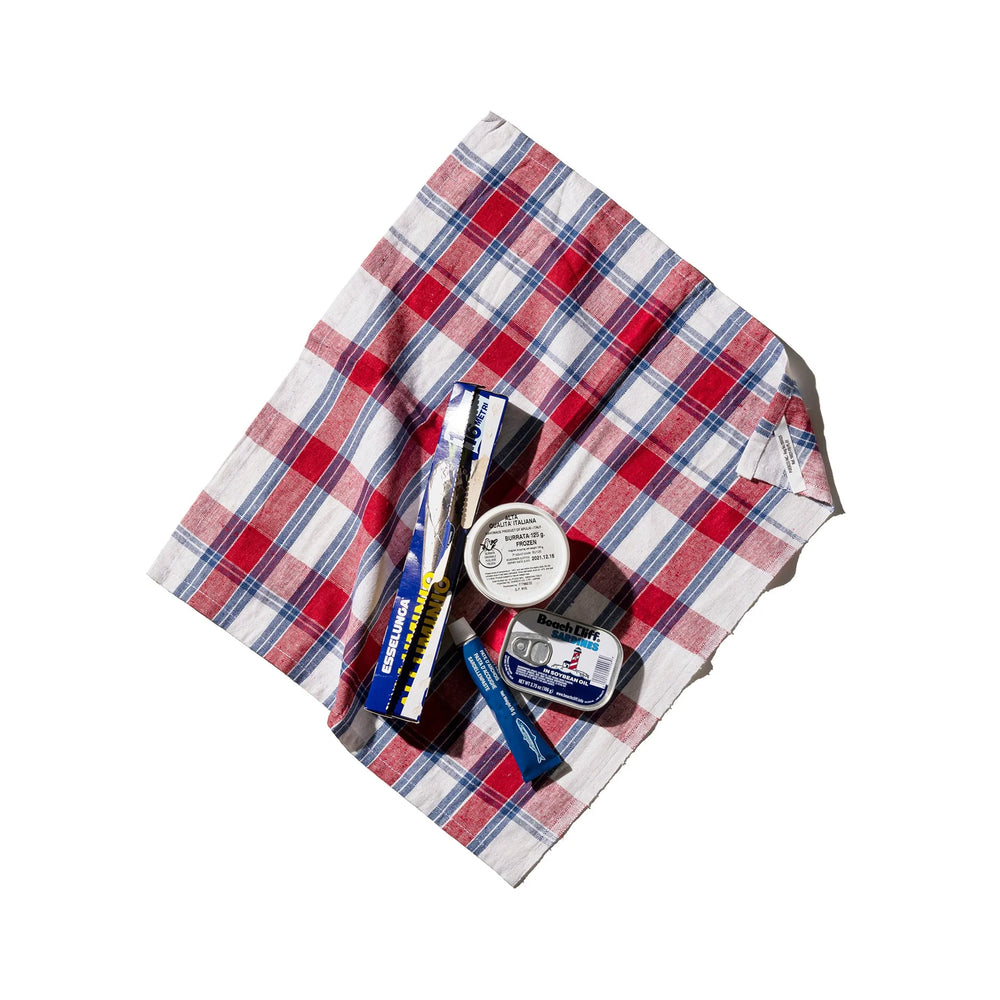 India Cloth Tea-Towel: Tricolour Check