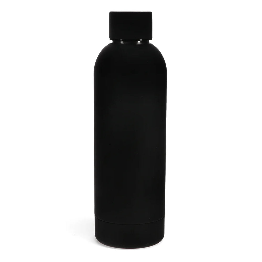Rubber Coated Steel Bottle 500ml - Black