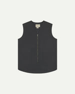 Drill Zip Up Vest - Charcoal