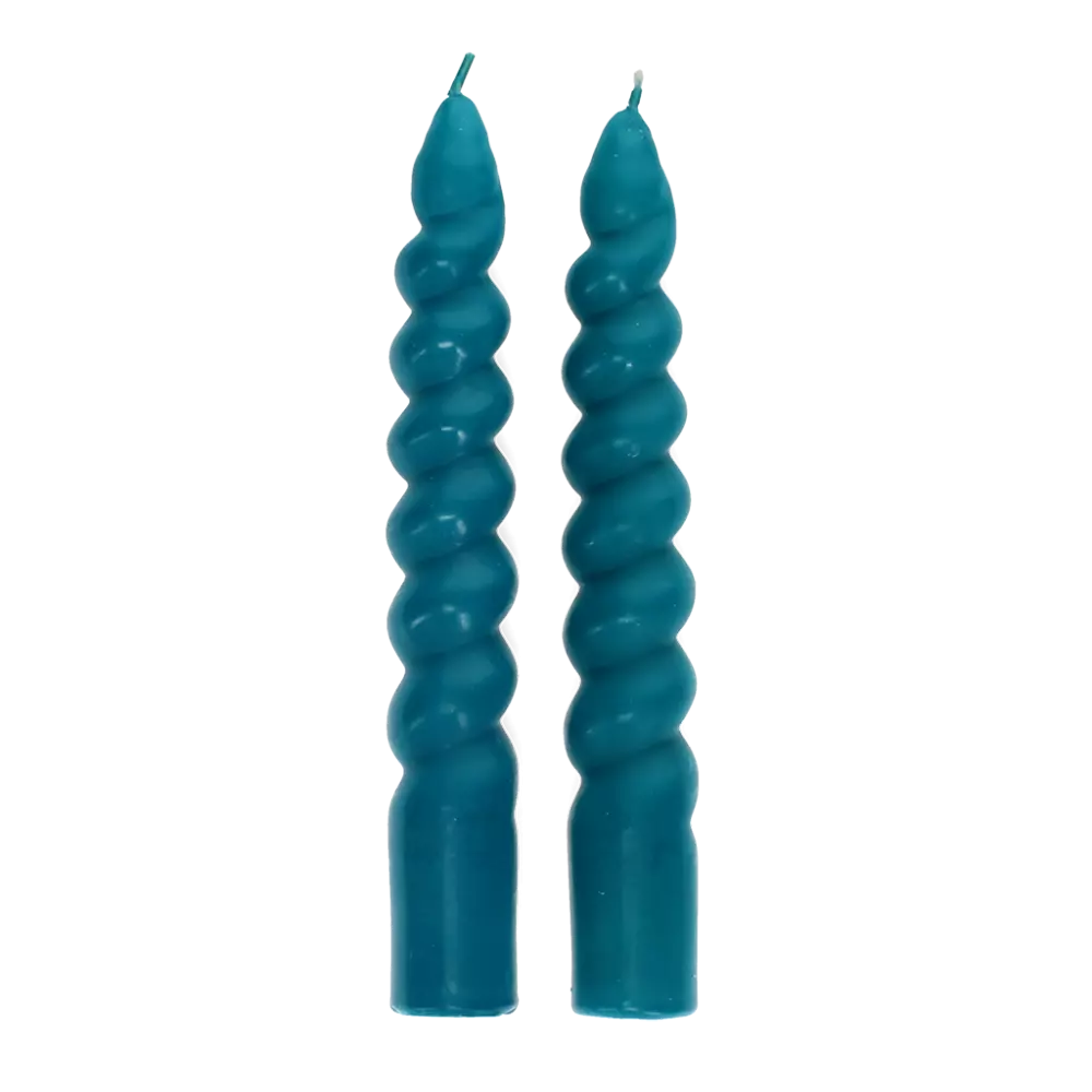 Twisted Candles - Dark Blue (Pack of 2)