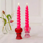 Twisted Candles - Bright Pink (Pack of 2)