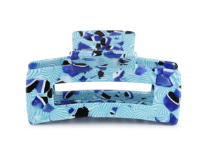 Emma Resin Bulldog Hair-Clip - Blue