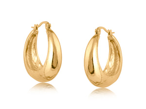 Sophia Organic Shape Oval Earrings - Gold