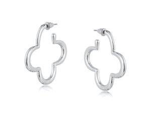 Carmen Organic Shape Earrings - Silver