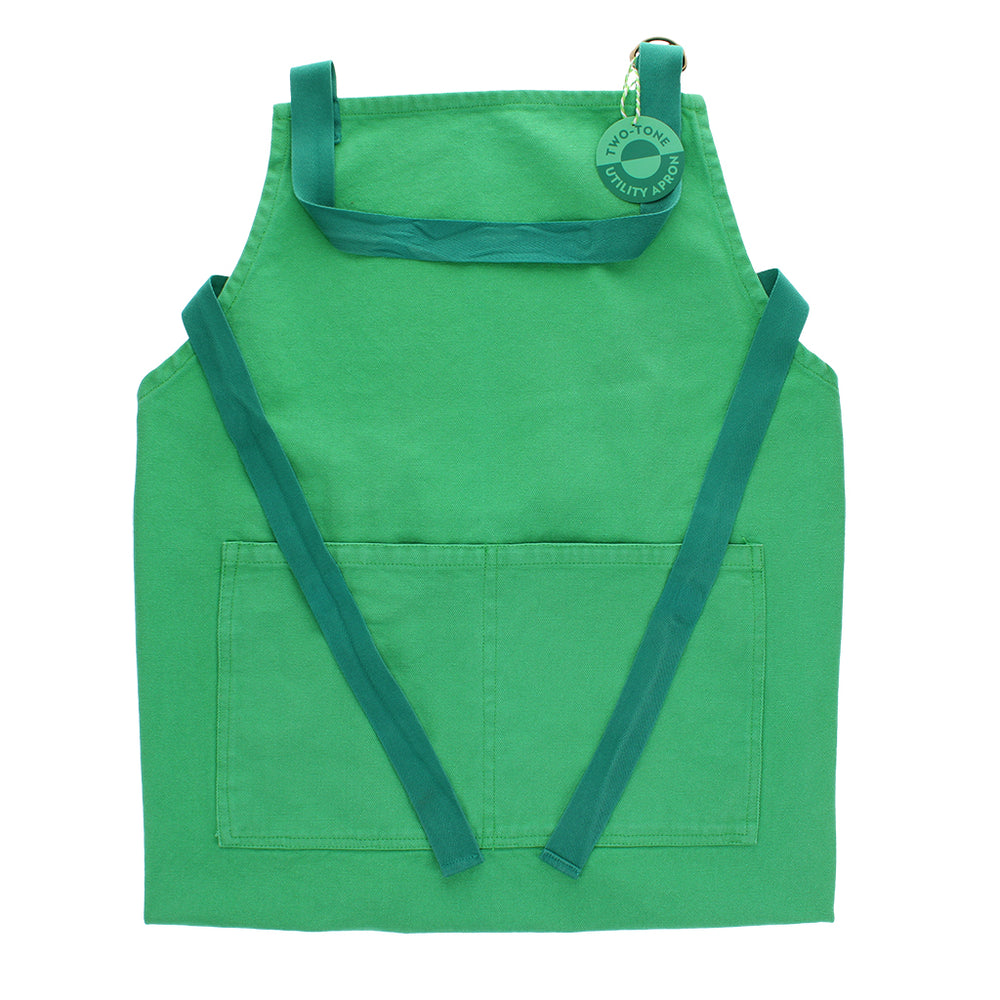 Two Tone Utility Apron - Green