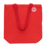 Two-Tone Cotton Tote Bag - Red