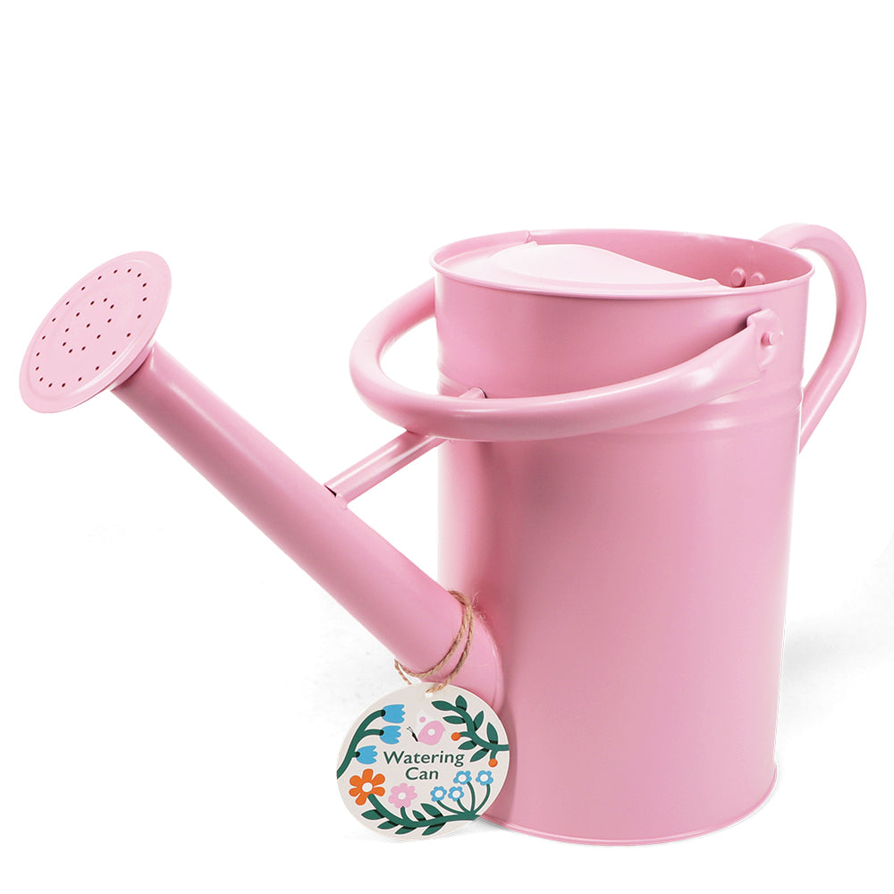 Galvanised Steel Watering Can - Pink
