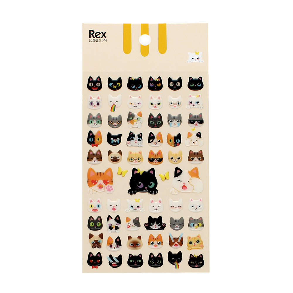 Quirky Cats 3D Stickers