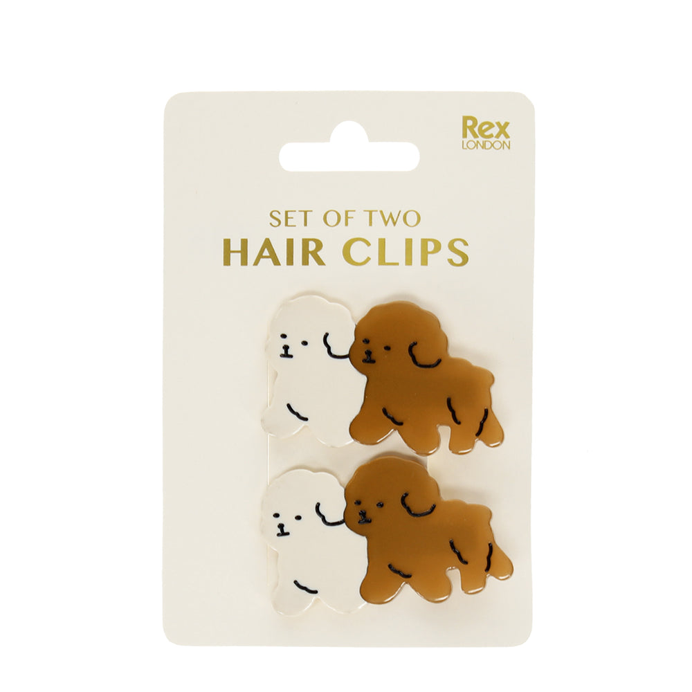 Hair Clips - Puppies (Set of 2)
