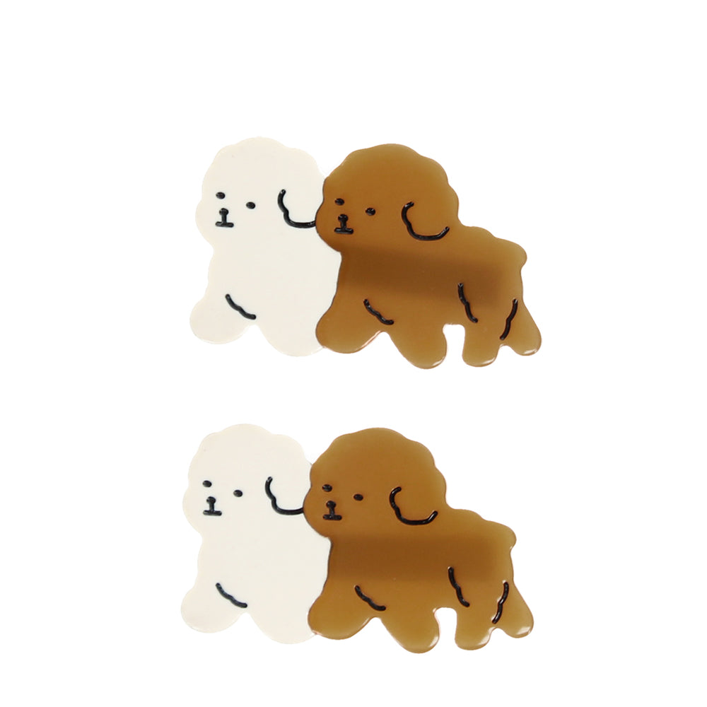 Hair Clips - Puppies (Set of 2)
