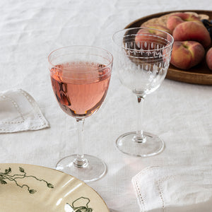 Etched Wine Glasses - Boxed Pair