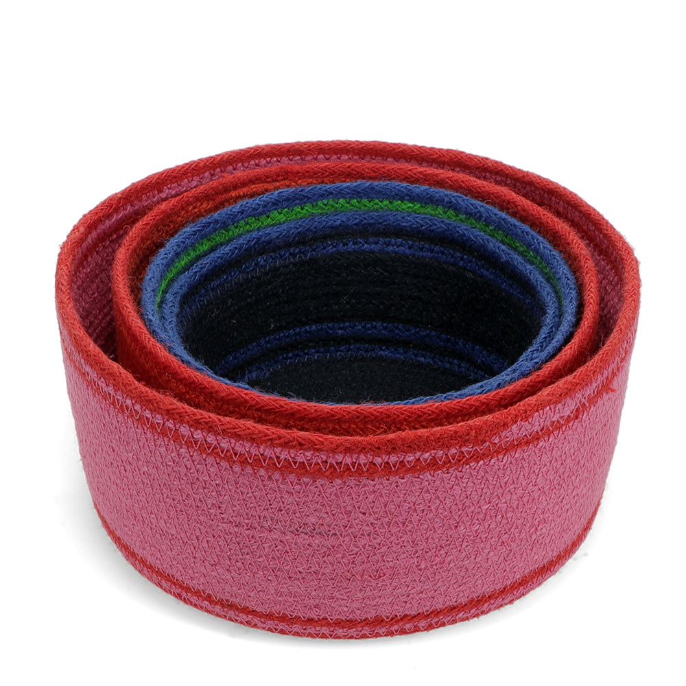 Woven Jute Decorative Baskets - Set of 4