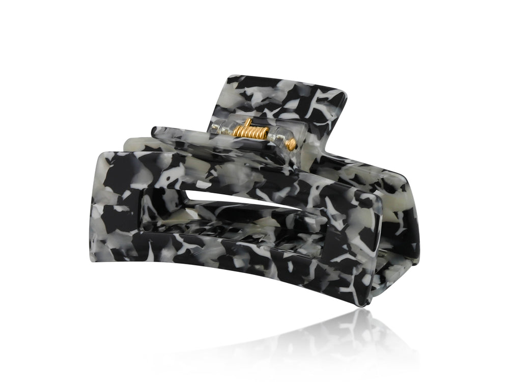 Hortense Bulldog Hair-Clip - Black, Grey, White