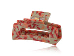 Hortense Resin Bulldog Hair Clip - Red, Beige