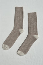 Extended Cashmere Classic Socks: Fawn
