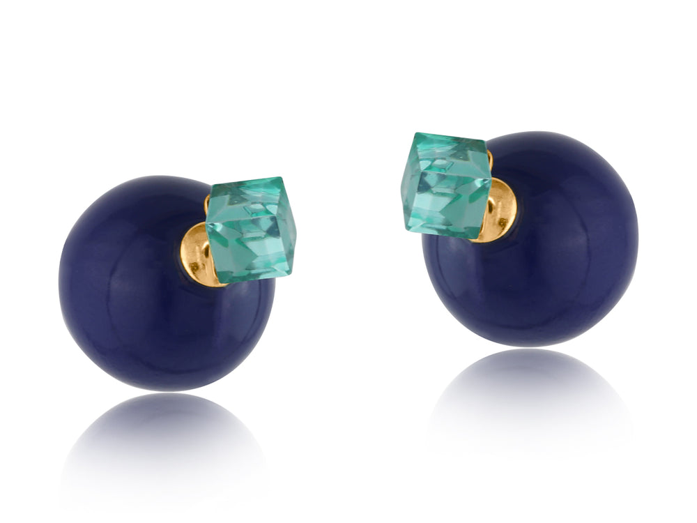 Ingrid Balloon Earrings - Blue